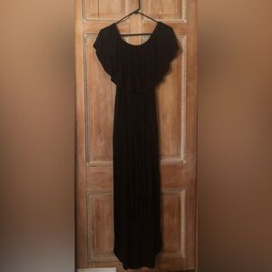 Off the shoulder black dress